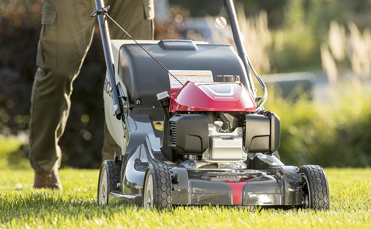 Man Using Lawn Mower