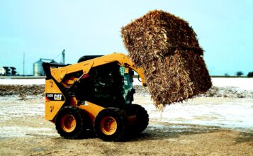 Cat Skid Steer is loading