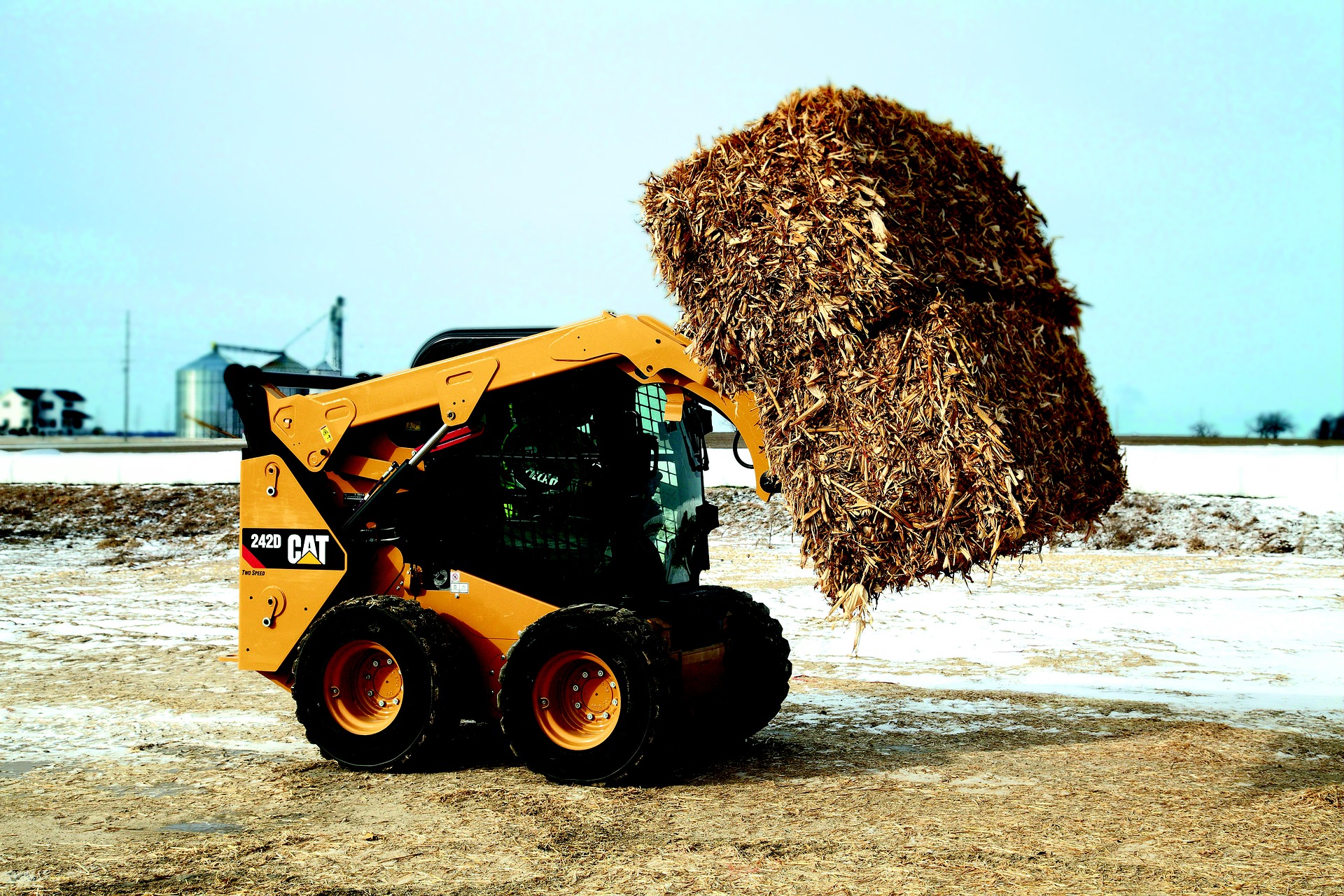 Cat Skid Steer is loading